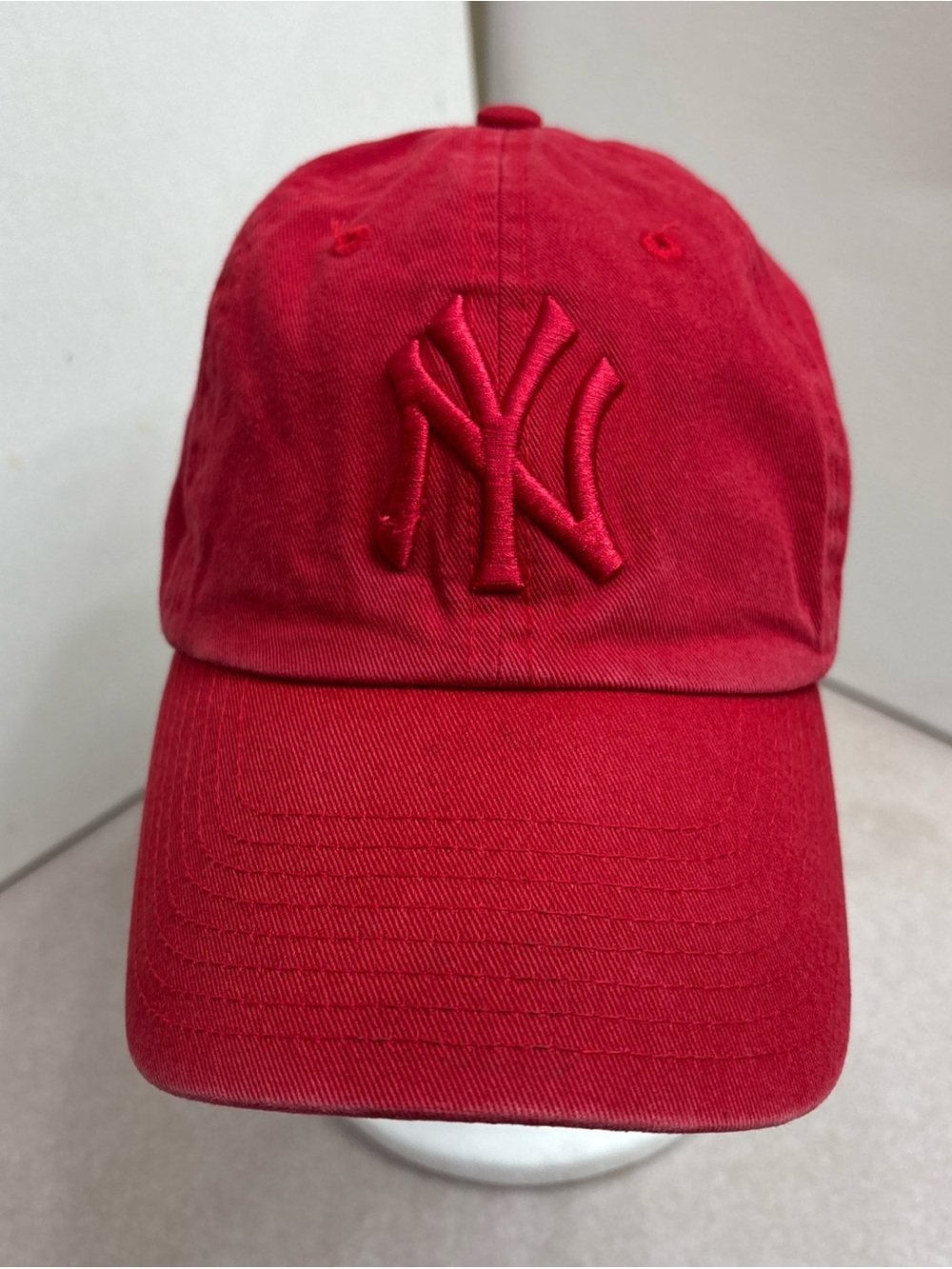’47 New York NY Yankees MLB Clean Up Adjustable Cap Hat ALL RED One Size Unisex
